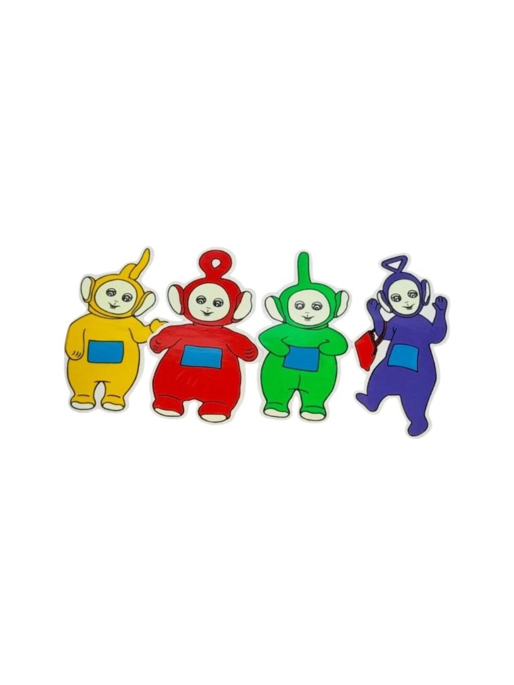 Vintage Teletubbies Lot 4 Decal Sticker Tinky WInky Dipsy Po Laa-Laa 5 inch  New